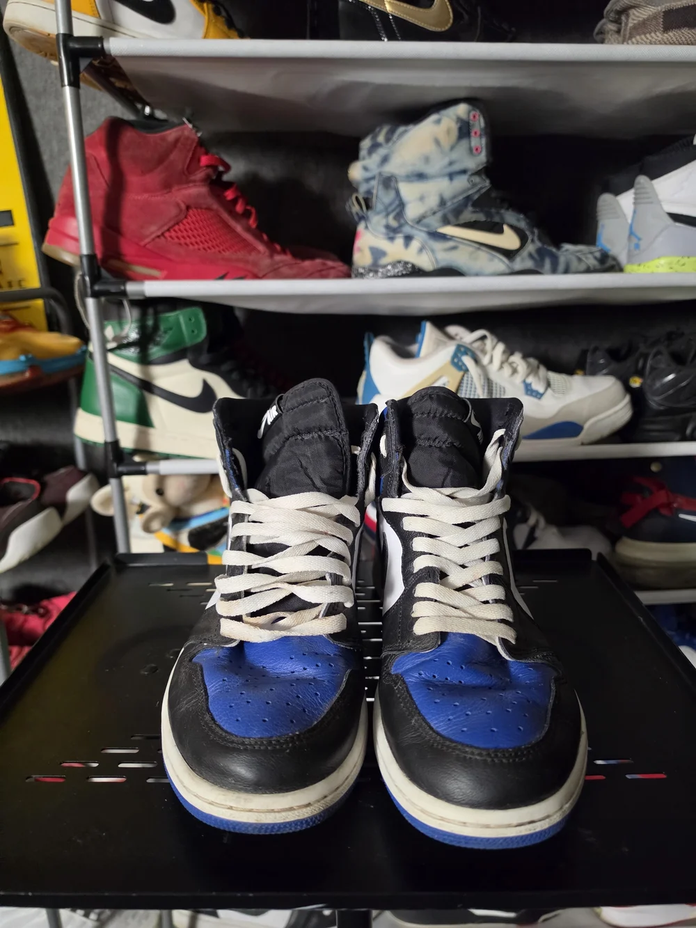 🔥 Nike Air Jordan 1 High - Black/White/Royal Blue Men Size 10